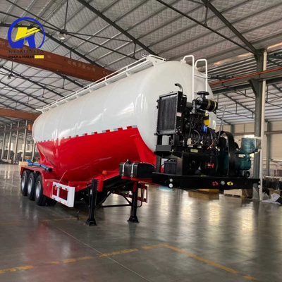 3/4 Achsen Trockenpulver Zementmaschinen Tankwagen Semi-Lkw Anhänger mit Dieselmotor