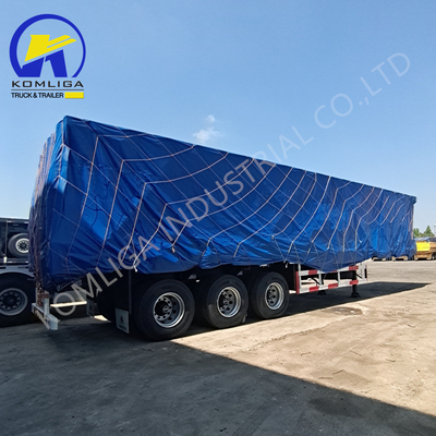 Fuwa/BPW Achsen Flachbett-Semianhänger für Schwerlastfahrzeuge 40cbm 45cbm Kipper-Dump-Anhänger