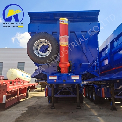 Fuwa/BPW Achsen Flachbett-Semianhänger für Schwerlastfahrzeuge 40cbm 45cbm Kipper-Dump-Anhänger