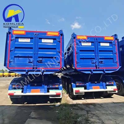 Fuwa/BPW Achsen Flachbett-Semianhänger für Schwerlastfahrzeuge 40cbm 45cbm Kipper-Dump-Anhänger