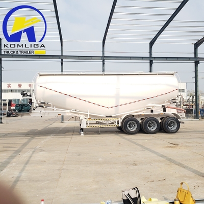 3 Achse 40/50 Cbm Bodenentladung/Entladung von Schüttzement/Fliegenasche/Floor/Pulvermaterial Transportbehälter/Tanker-Halbanhänger
