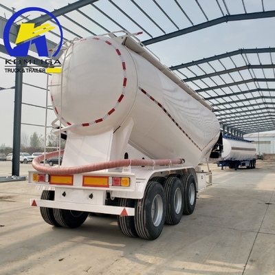 3 Achse 40/50 Cbm Bodenentladung/Entladung von Schüttzement/Fliegenasche/Floor/Pulvermaterial Transportbehälter/Tanker-Halbanhänger