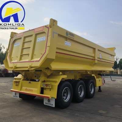 Sinotruk 3-Achsen-U-Form 70 Tonnen-Dump-Anhänger-Dumpper-Halbanhänger Wabco-Bremssystem