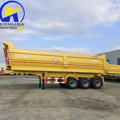 Sinotruk 3-Achsen-U-Form 70 Tonnen-Dump-Anhänger-Dumpper-Halbanhänger Wabco-Bremssystem