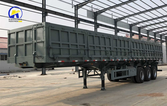 3-Achsen-Seiten-Dump-Anhänger Traktor Kippen-Halbanhänger mit ABS-Anti-Block-Bremssystem